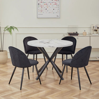 Chaise Caroline — velours, style nordique