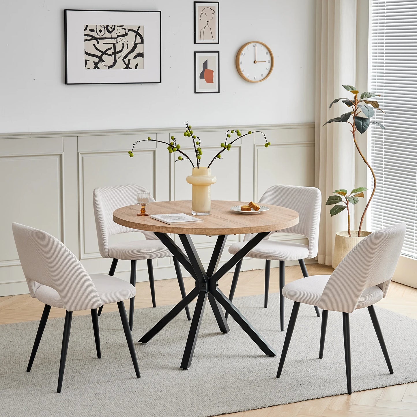 Chaise Nestor — velours, lot de 6
