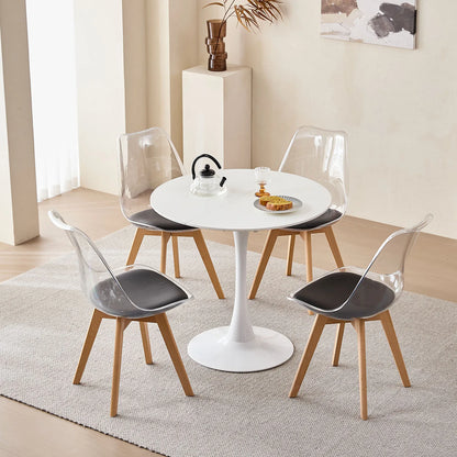 Chaise Aude — finition blanche, bois