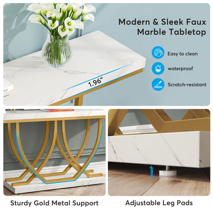 Console Maxime — finition dorée, design contemporain