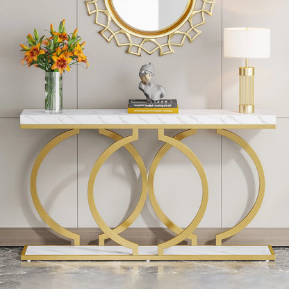 Console Maxime — finition dorée, design contemporain