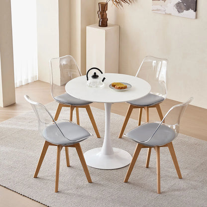 Chaise Aude — finition blanche, bois