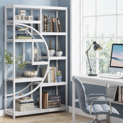 Bibliothèque Nathan — style industriel, rangement intégré, 5 niveaux, étagères ouvertes