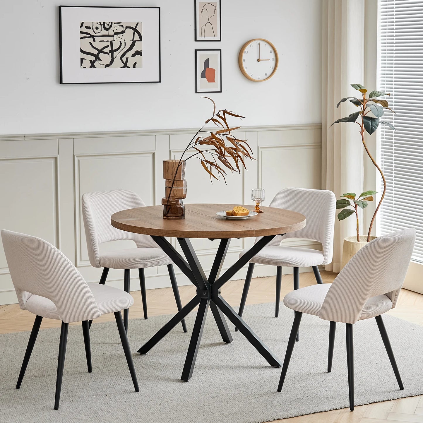 Chaise Nestor — velours, lot de 6