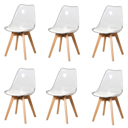 Chaise Aude — finition blanche, bois