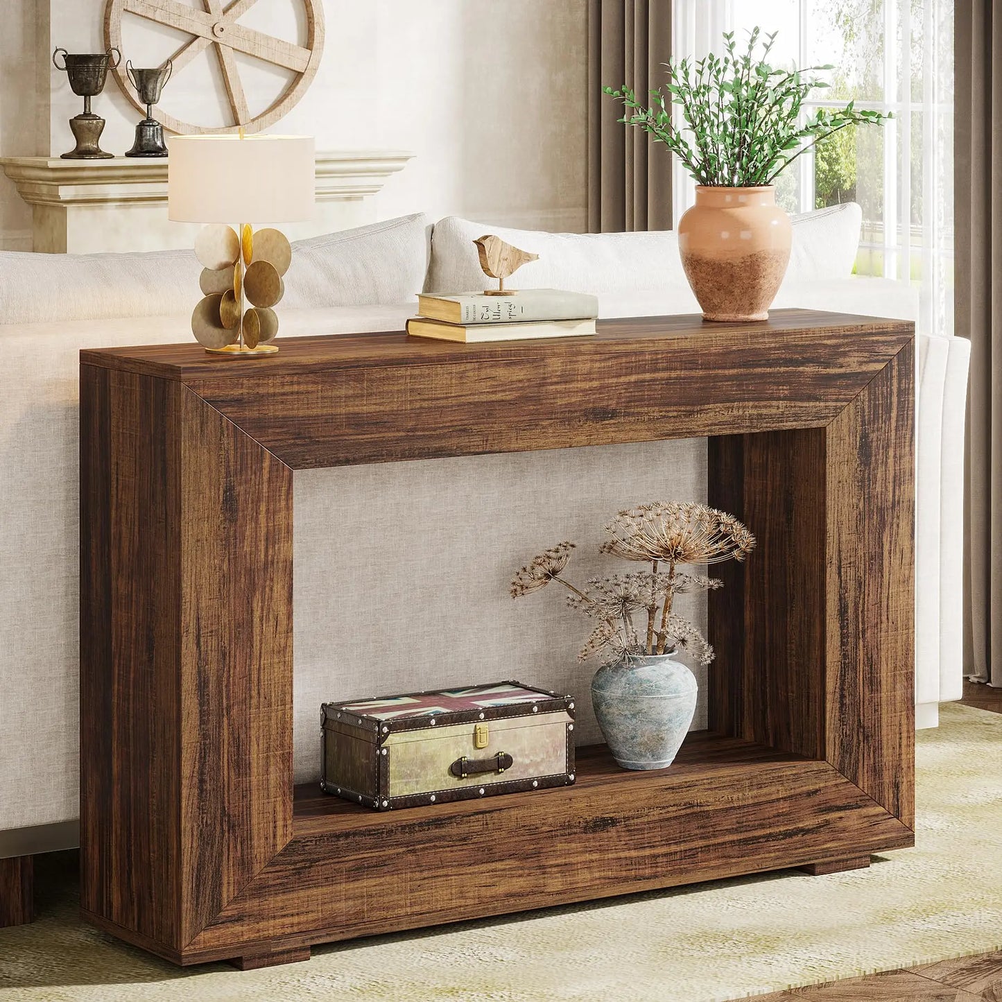 Console Edmond — métal, style industriel, rangement intégré