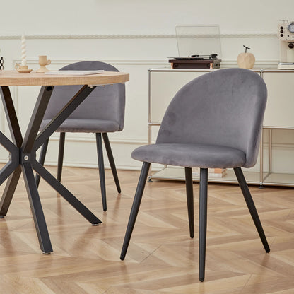 Chaise Caroline — velours, style nordique