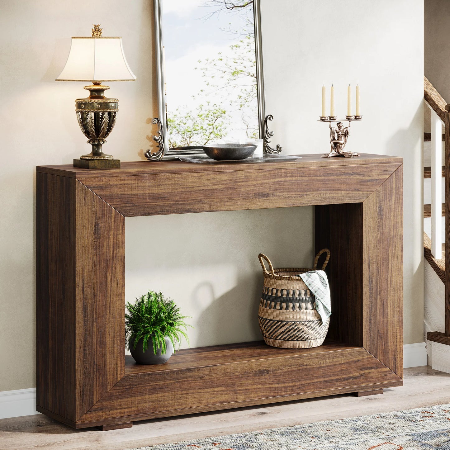 Table d'appoint Ophélie — style industriel, rangement intégré