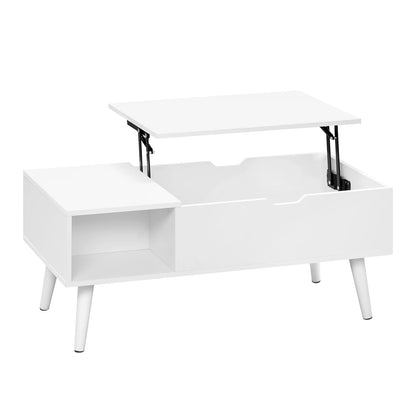 WOLTU Height-Adjustable Coffee Table Living Room Table with Hidden Storage Lifting Board Folding Table for Side Sofa Decor Home