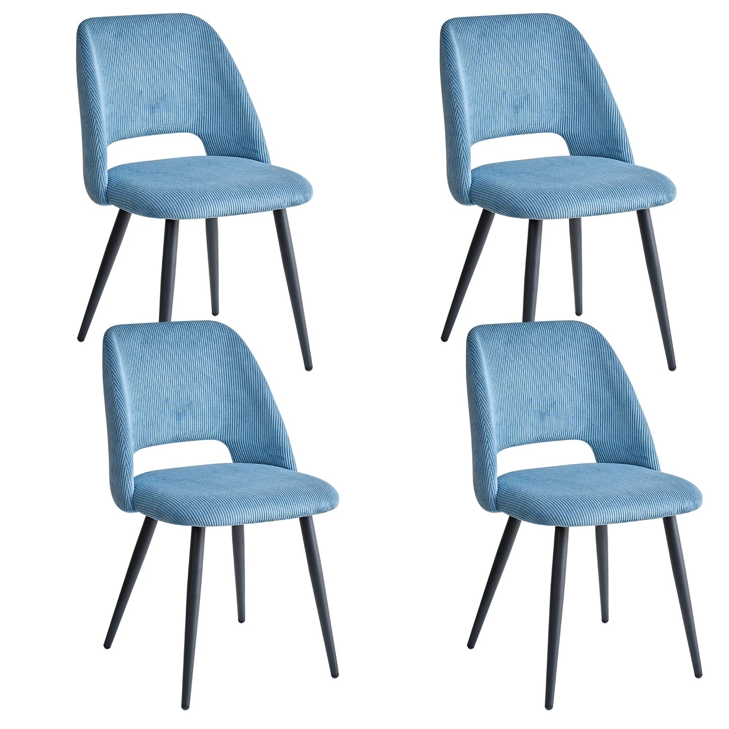 Chaise Nestor — velours, lot de 6