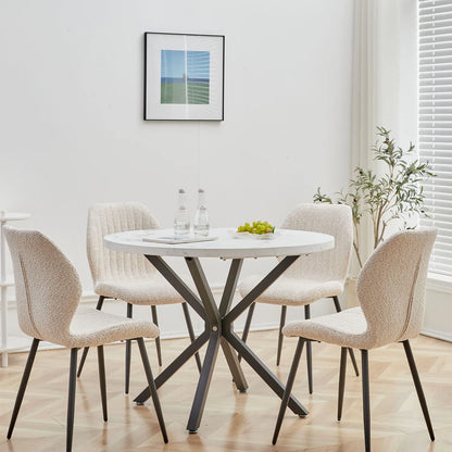 Bureau Odile — bois massif, style nordique, ronde