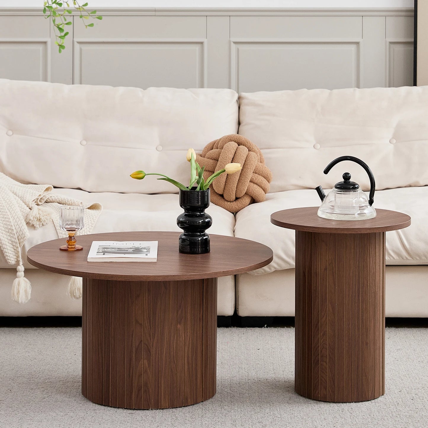 Table basse Prosper — bois, ronde