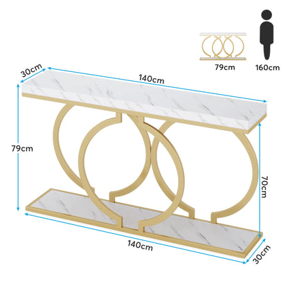 Console Maxime — finition dorée, design contemporain