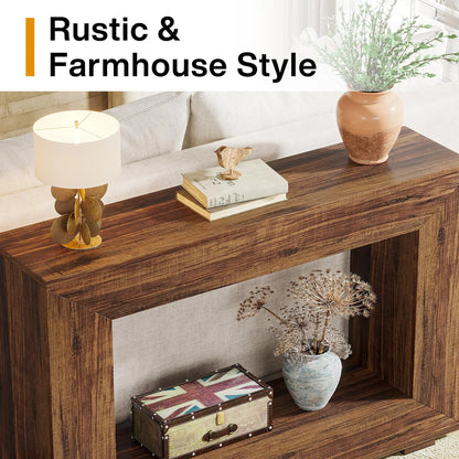 Console Edmond — métal, style industriel, rangement intégré