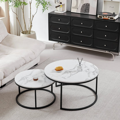 Table basse Marianne — marbre, design contemporain, ronde