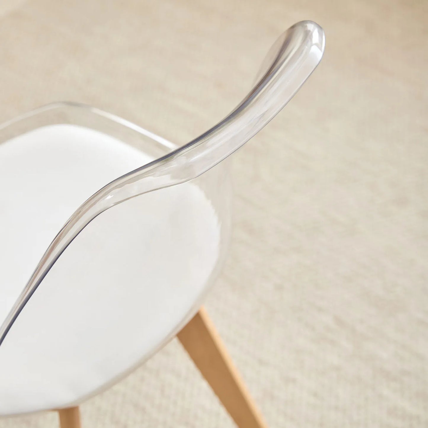 Chaise Aude — finition blanche, bois