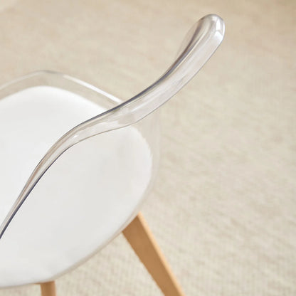 Chaise Aude — finition blanche, bois