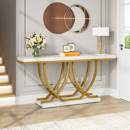 Console Maxime — finition dorée, design contemporain