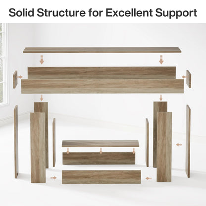 Console Laetitia — bois, 2 niveaux