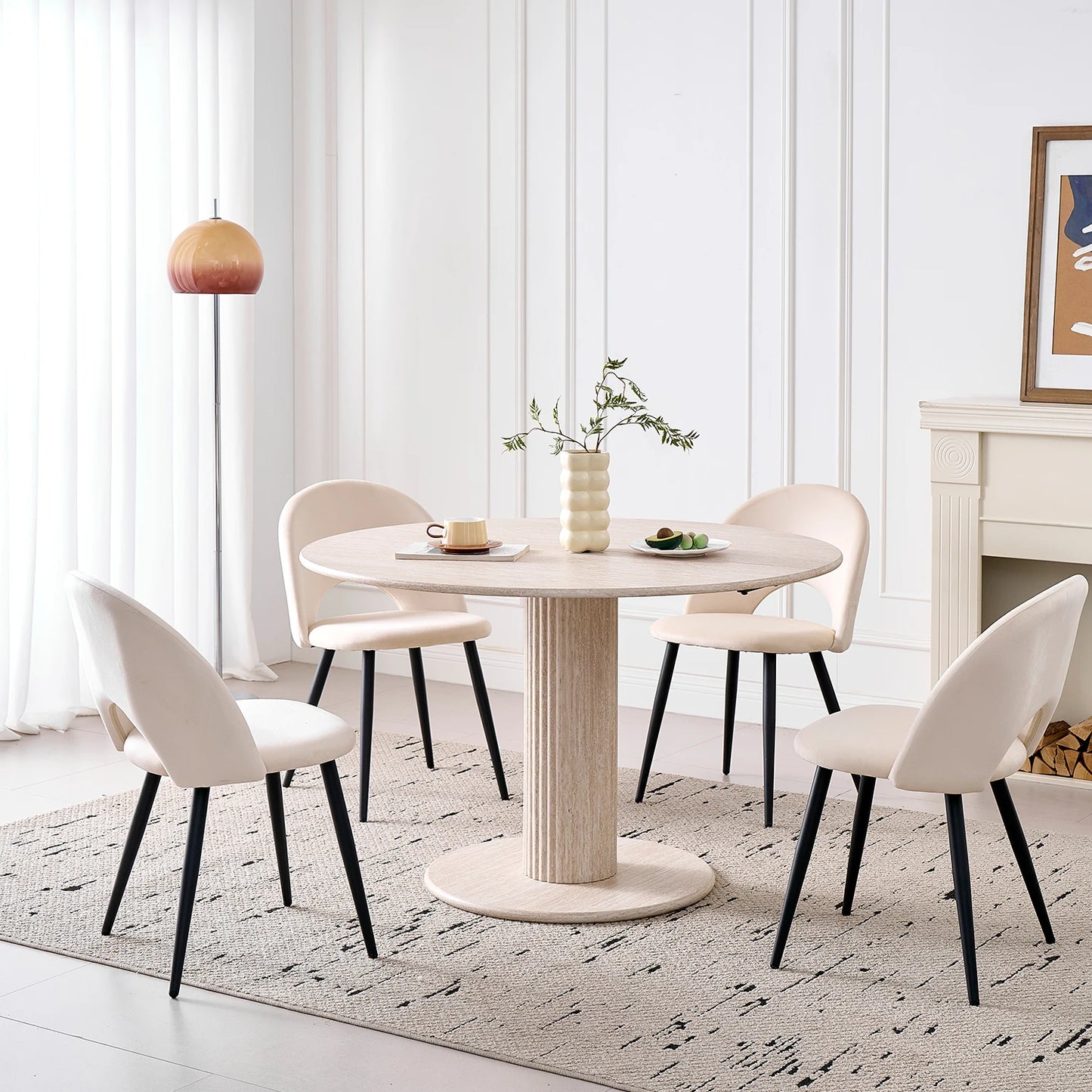 Table de salle à manger Fanny — bois massif, design contemporain, ronde