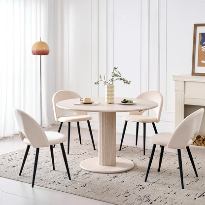 Table de salle à manger Fanny — bois massif, design contemporain, ronde