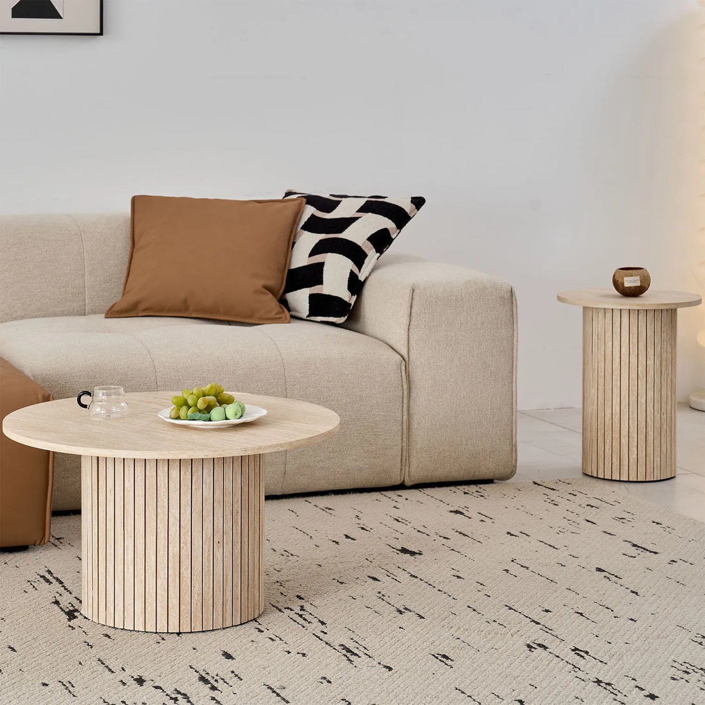 Table basse Prosper — bois, ronde