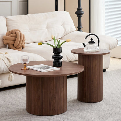 Table basse Prosper — bois, ronde