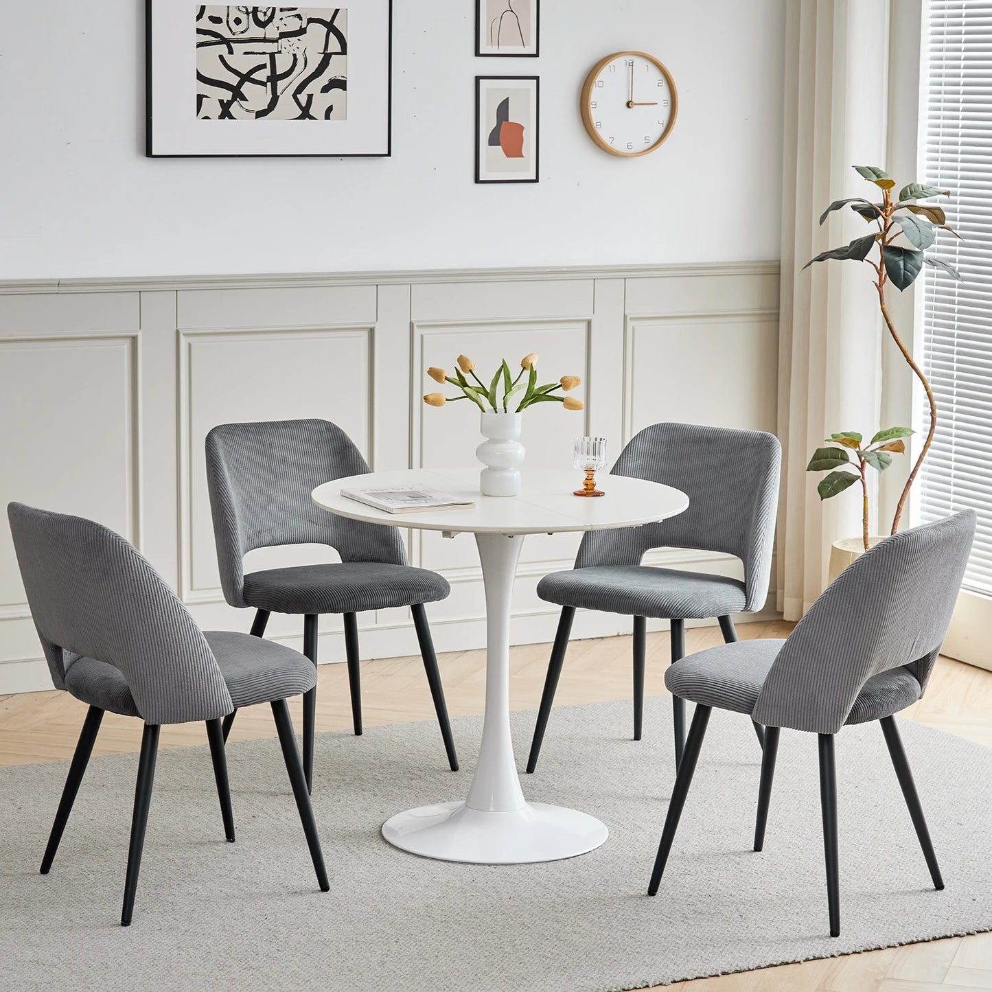 Chaise Nestor — velours, lot de 6