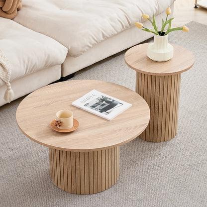 Table basse Prosper — bois, ronde