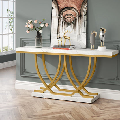 Console Maxime — finition dorée, design contemporain