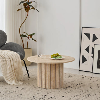 Table basse Prosper — bois, ronde