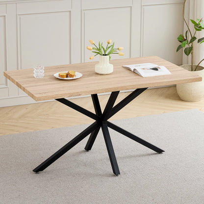Table de salle à manger Madeleine — métal, design contemporain, rectangulaire