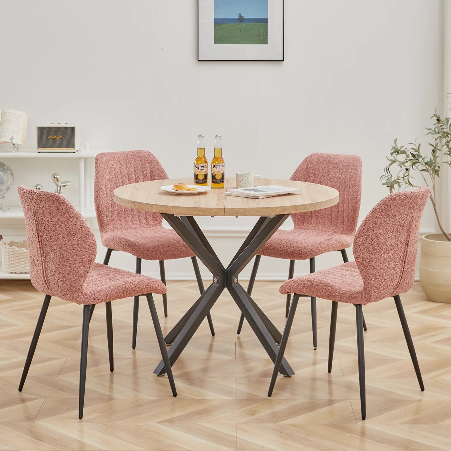 Bureau Odile — bois massif, style nordique, ronde