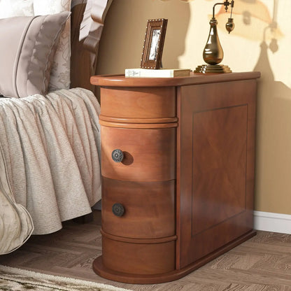 Table d'appoint Manon — bois massif, ronde
