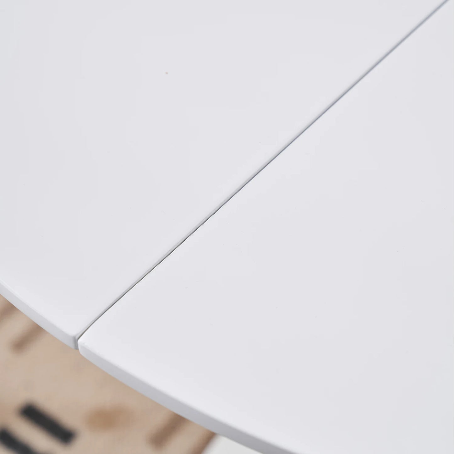 Table de salle à manger Simon — finition blanche, design contemporain, ronde