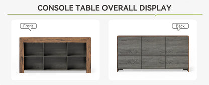 Console Antoine — bois, style industriel, rangement intégré