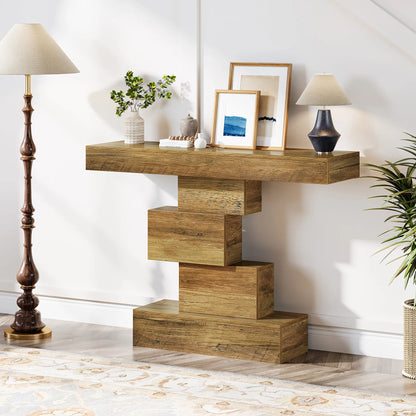Console Jeanne — bois, métal, style industriel