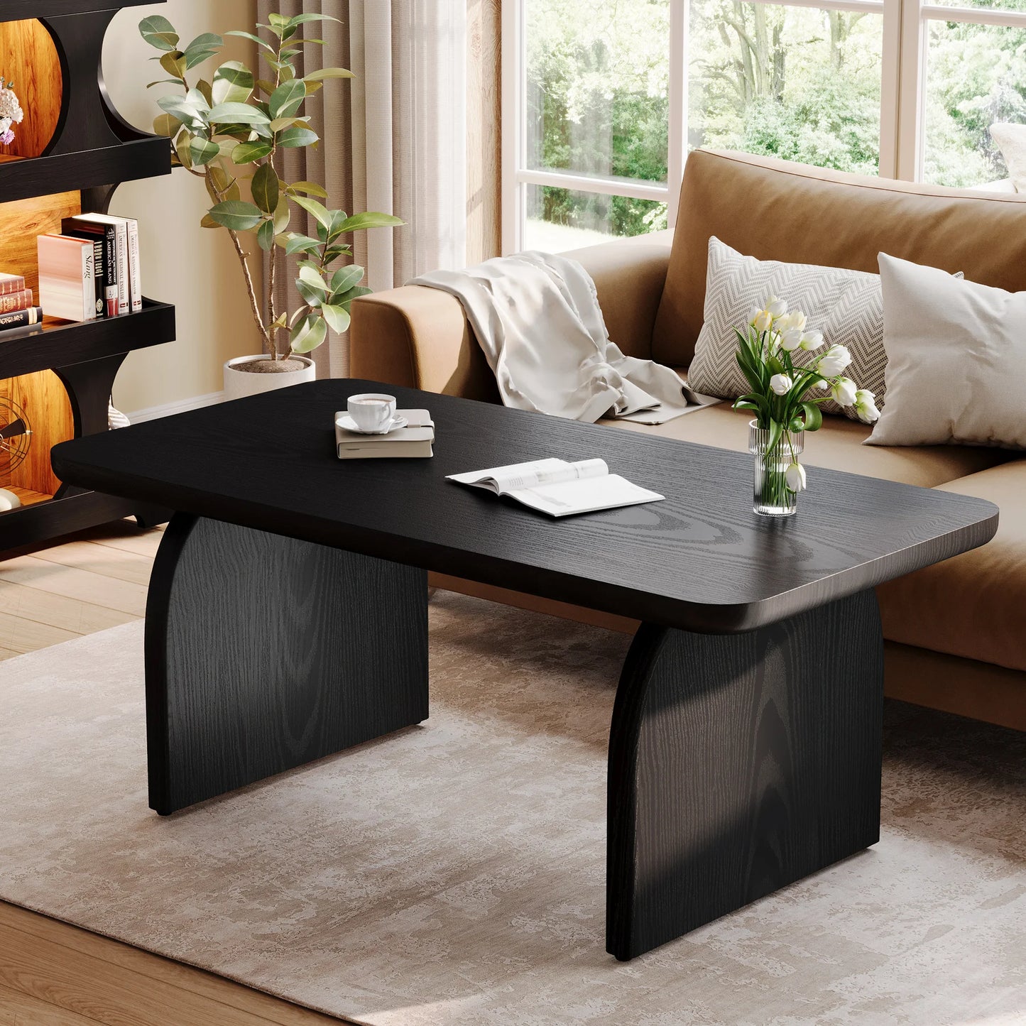 Table basse Adrien — bois, style rustique, rectangulaire