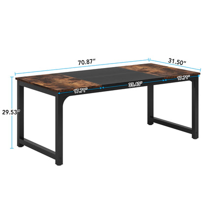 Table de salle à manger Gabriel — style industriel, rectangulaire