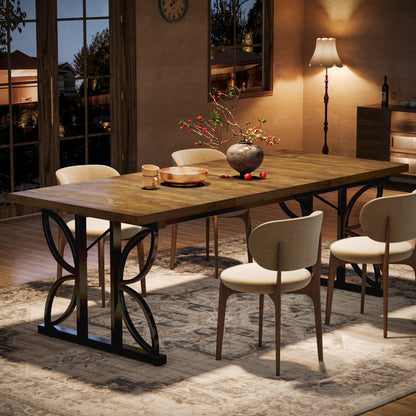 Table de salle à manger Florent — métal, rectangulaire