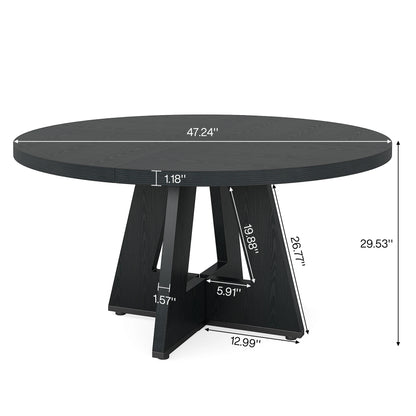 Table de salle à manger Stéphane — métal, ronde
