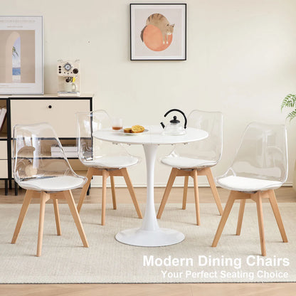 Chaise Aude — finition blanche, bois