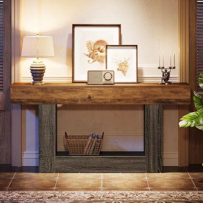 Console Laetitia — bois, 2 niveaux