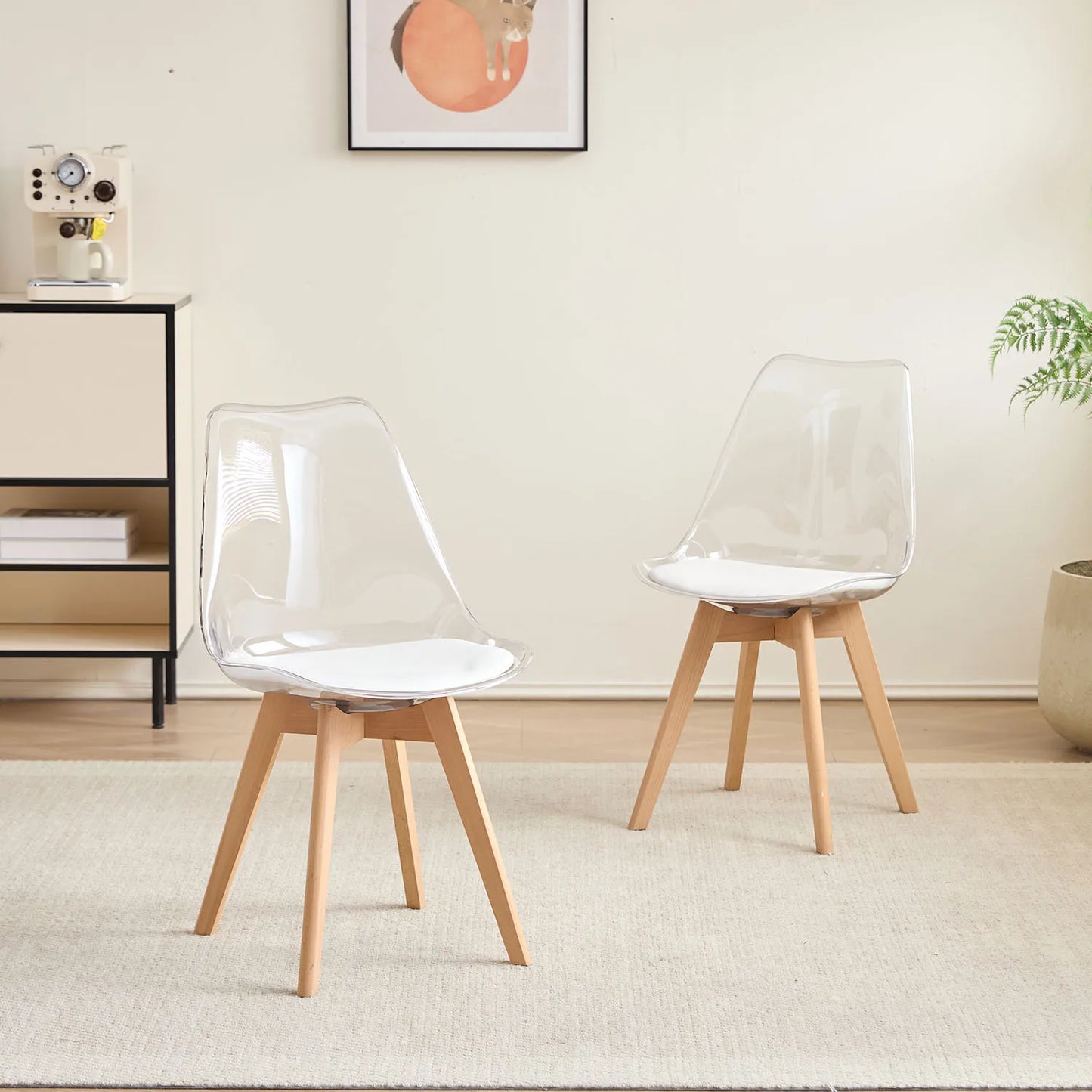 Chaise Aude — finition blanche, bois