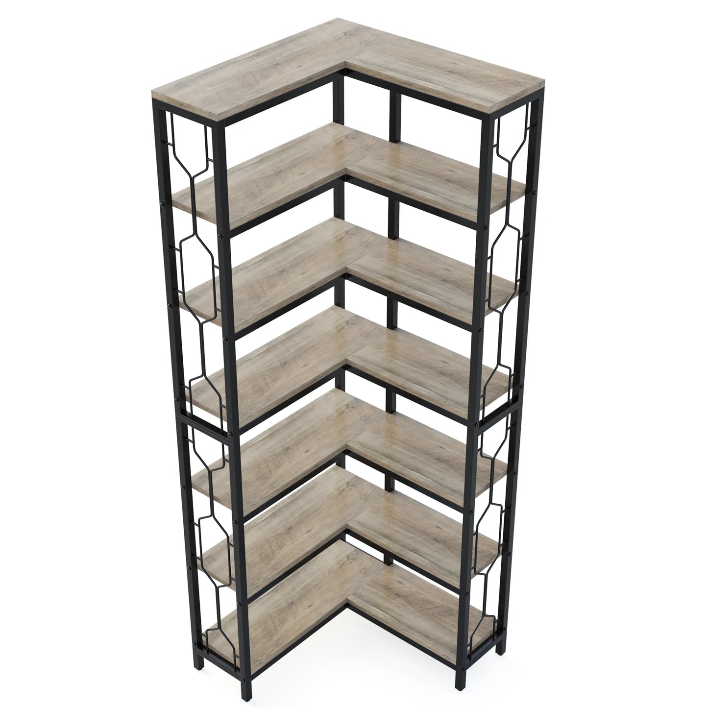 Bibliothèque Hadrien — métal, design contemporain, rangement intégré, 7 niveaux