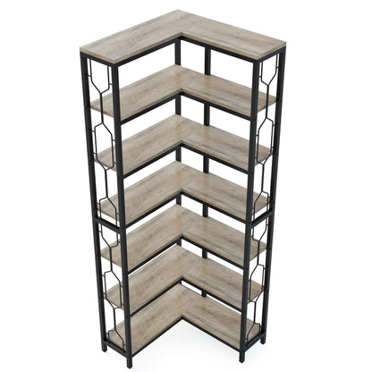 Bibliothèque Hadrien — métal, design contemporain, rangement intégré, 7 niveaux