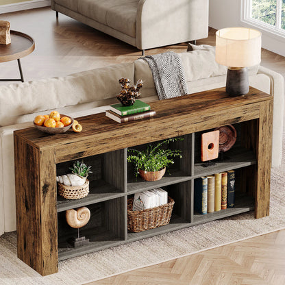 Console Antoine — bois, style industriel, rangement intégré