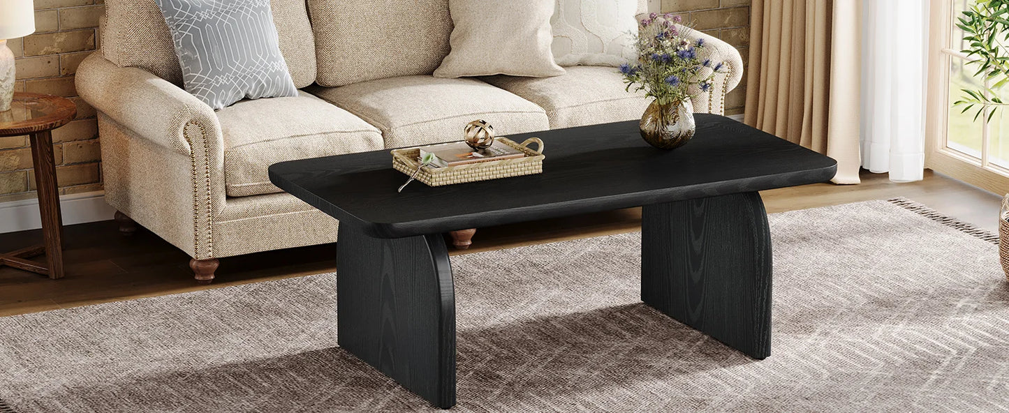 Table basse Adrien — bois, style rustique, rectangulaire