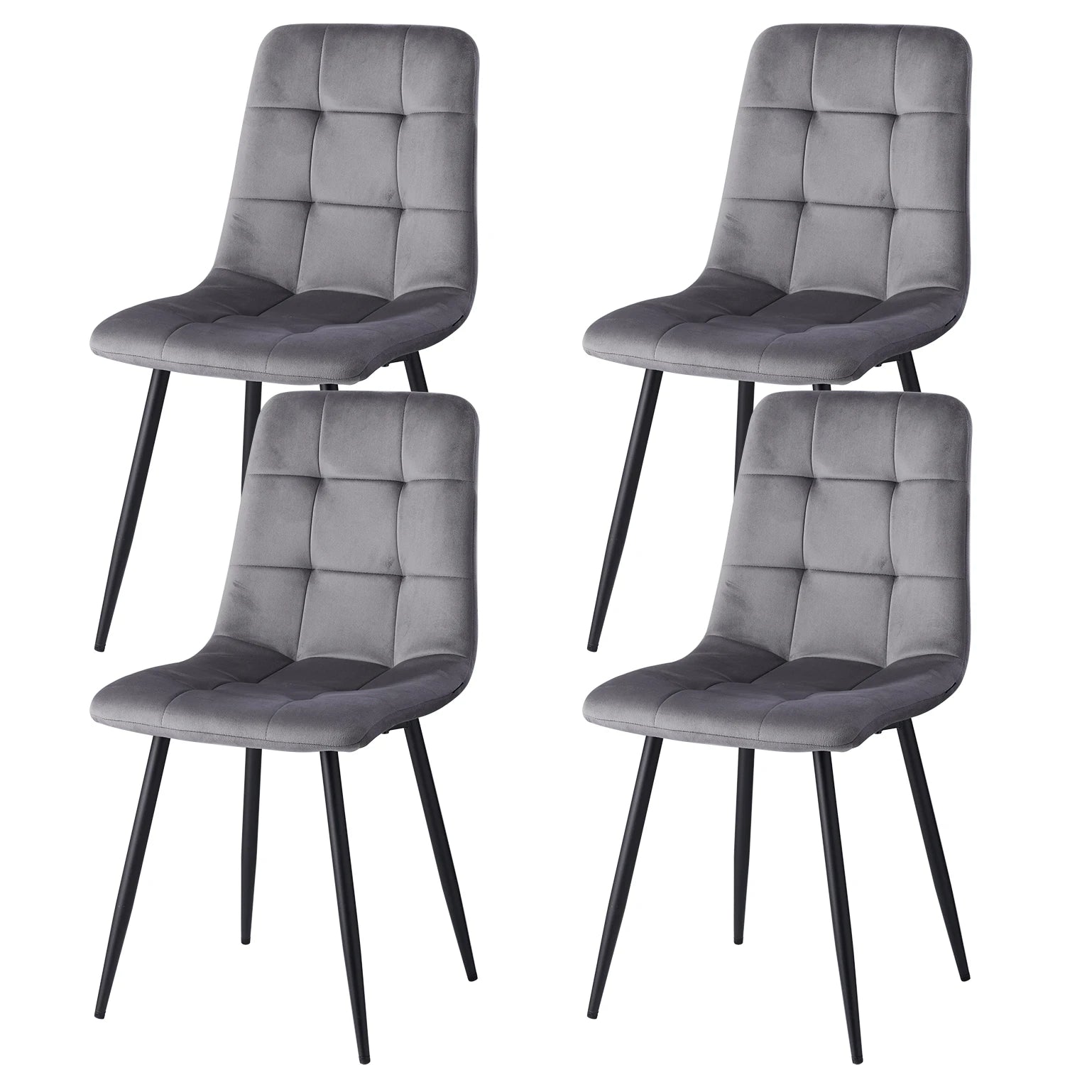 Chaise Tristan — velours, métal, lot de 6
