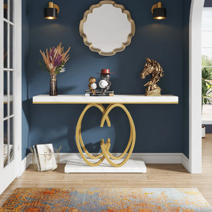Console Maxime — finition dorée, design contemporain